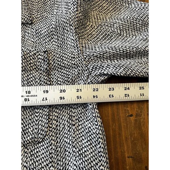 Athleta Shirt Jacket Women’s Size Medium Textured Button Up Braiden Black White - Picture 9 of 11